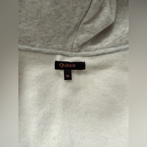 Quince Everyday Fleece Full-Zip Hoodie in Light Heather Grey XL - Picture 4 of 16